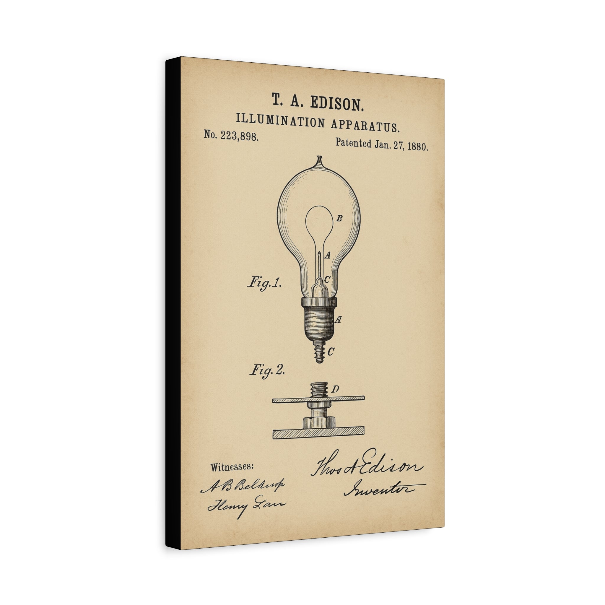 Edison Light Bulb Patent